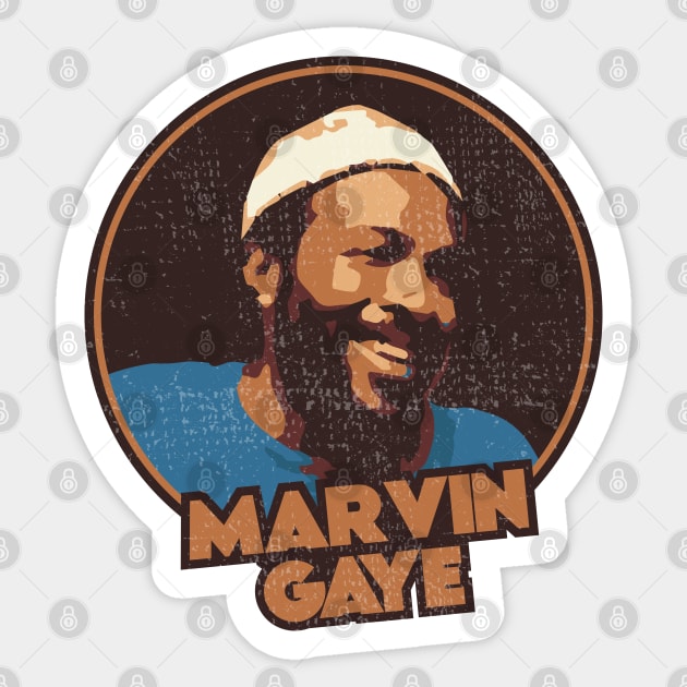 Marvin Gaye // 70s Style Fan Design Sticker by Trendsdk